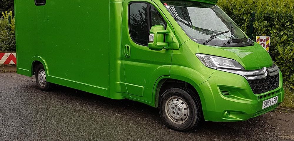 Bright Green Horse Box