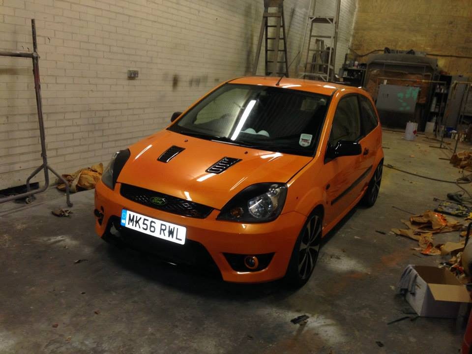 Orange Ford Fiesta Respray Lancashire